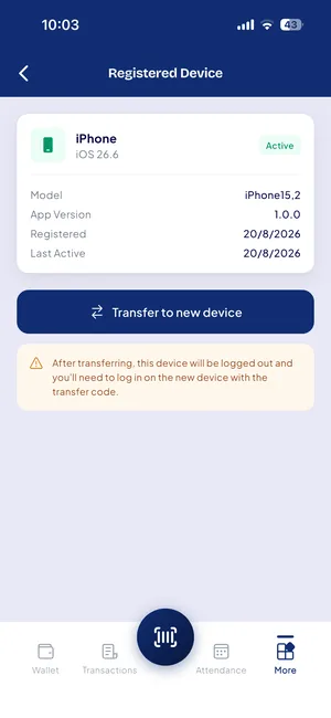 Registered device
