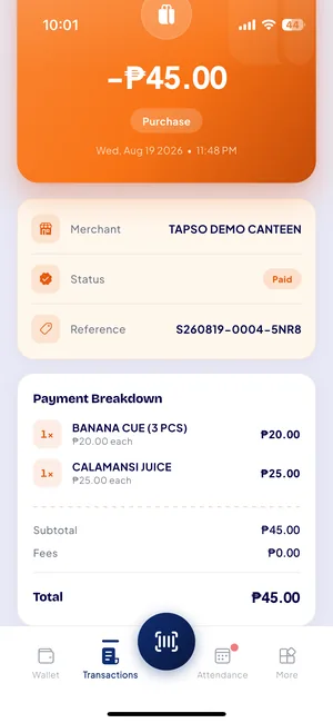 Transaction detail